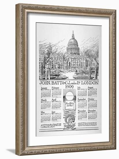 St Paul's Cathedral, City of London, 1908-William Monk-Framed Giclee Print