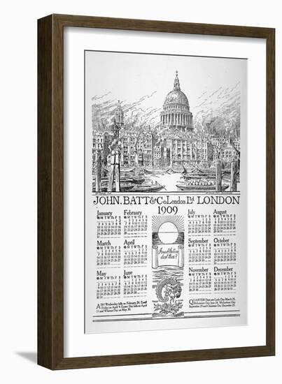 St Paul's Cathedral, City of London, 1908-William Monk-Framed Giclee Print