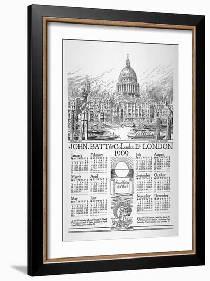 St Paul's Cathedral, City of London, 1908-William Monk-Framed Giclee Print