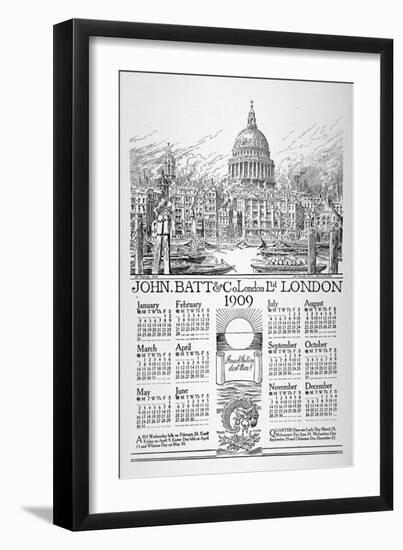 St Paul's Cathedral, City of London, 1908-William Monk-Framed Giclee Print