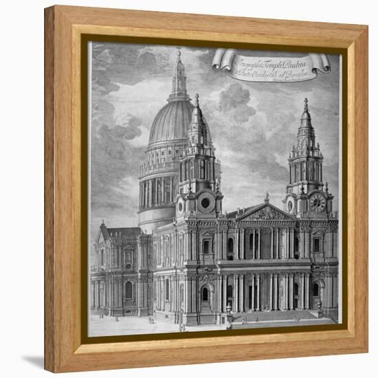 St Paul's Cathedral, City of London, C1715-Robert Trevitt-Framed Premier Image Canvas