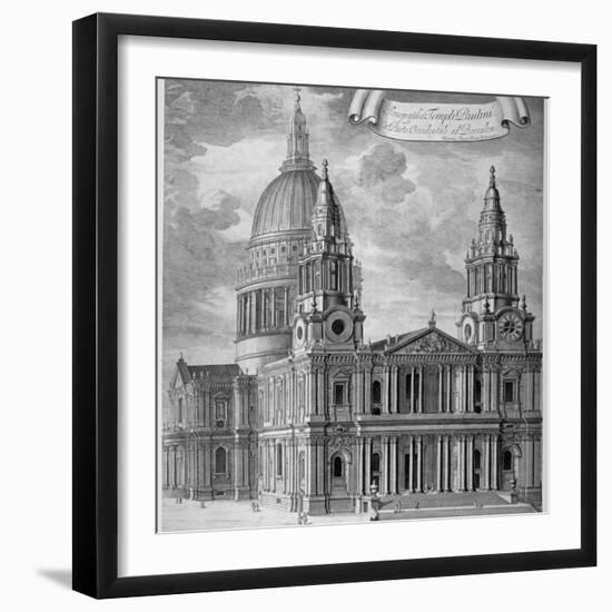 St Paul's Cathedral, City of London, C1715-Robert Trevitt-Framed Giclee Print