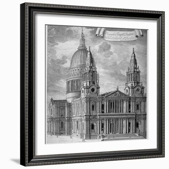 St Paul's Cathedral, City of London, C1715-Robert Trevitt-Framed Giclee Print