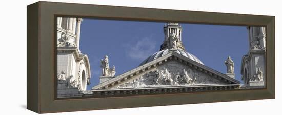 St. Paul's Cathedral, City of London, London. Upper Entrance Pediment and Statues-Richard Bryant-Framed Premier Image Canvas