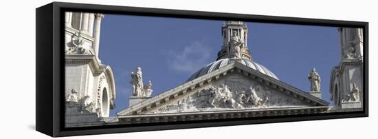 St. Paul's Cathedral, City of London, London. Upper Entrance Pediment and Statues-Richard Bryant-Framed Premier Image Canvas