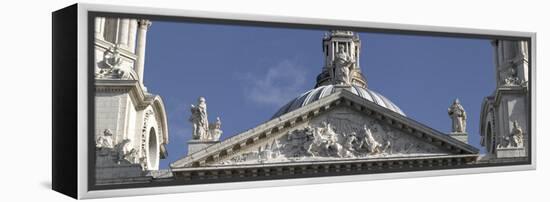 St. Paul's Cathedral, City of London, London. Upper Entrance Pediment and Statues-Richard Bryant-Framed Premier Image Canvas