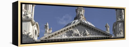 St. Paul's Cathedral, City of London, London. Upper Entrance Pediment and Statues-Richard Bryant-Framed Premier Image Canvas