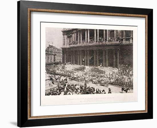 St Paul's Cathedral During the Diamond Jubilee Thanksgiving Service for Queen Victoria, June 1897-null-Framed Giclee Print