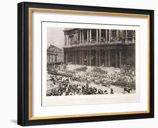 St Paul's Cathedral During the Diamond Jubilee Thanksgiving Service for Queen Victoria, June 1897-null-Framed Giclee Print