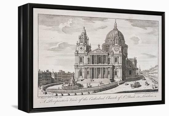 St Paul's Cathedral Exterior, London, 1747-John Maurer-Framed Premier Image Canvas