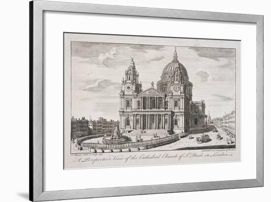 St Paul's Cathedral Exterior, London, 1747-John Maurer-Framed Giclee Print