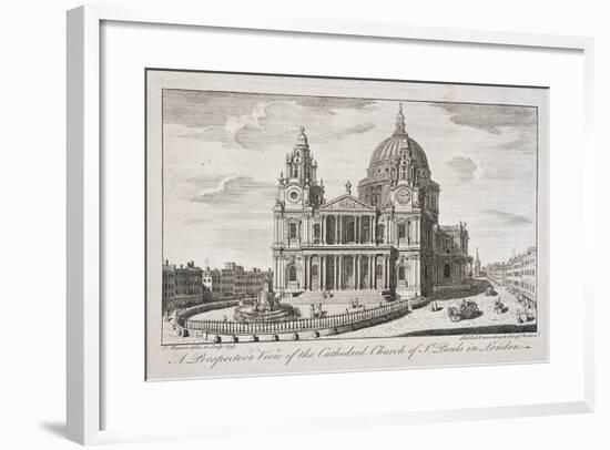 St Paul's Cathedral Exterior, London, 1747-John Maurer-Framed Giclee Print