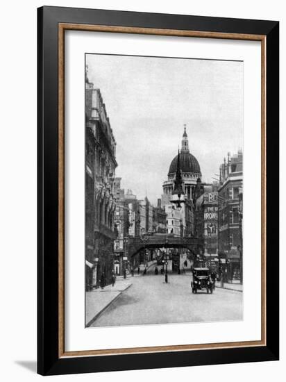 St Paul's Cathedral from Fleet Street on a Sunday, London, C1930S-null-Framed Giclee Print