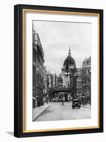 St Paul's Cathedral from Fleet Street on a Sunday, London, C1930S-null-Framed Giclee Print