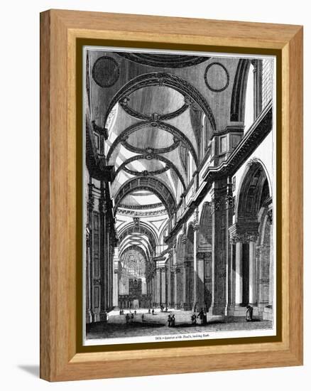 St. Paul's Cathedral, Historical Artwork-Middle Temple Library-Framed Premier Image Canvas