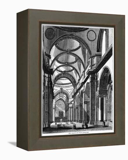St. Paul's Cathedral, Historical Artwork-Middle Temple Library-Framed Premier Image Canvas
