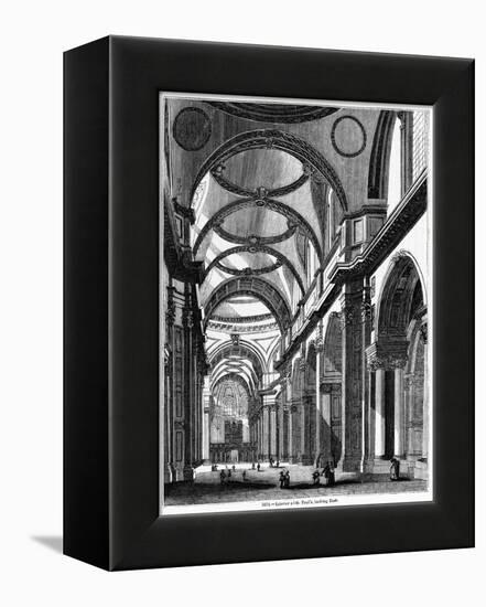 St. Paul's Cathedral, Historical Artwork-Middle Temple Library-Framed Premier Image Canvas