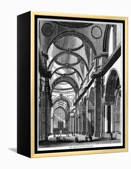 St. Paul's Cathedral, Historical Artwork-Middle Temple Library-Framed Premier Image Canvas