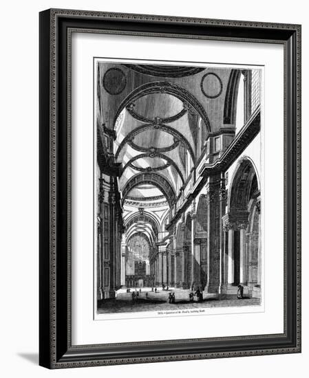 St. Paul's Cathedral, Historical Artwork-Middle Temple Library-Framed Photographic Print