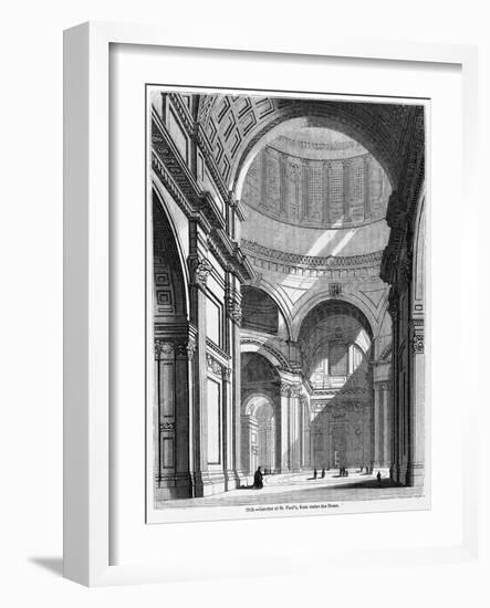 St. Paul's Cathedral, Historical Artwork-Middle Temple Library-Framed Photographic Print