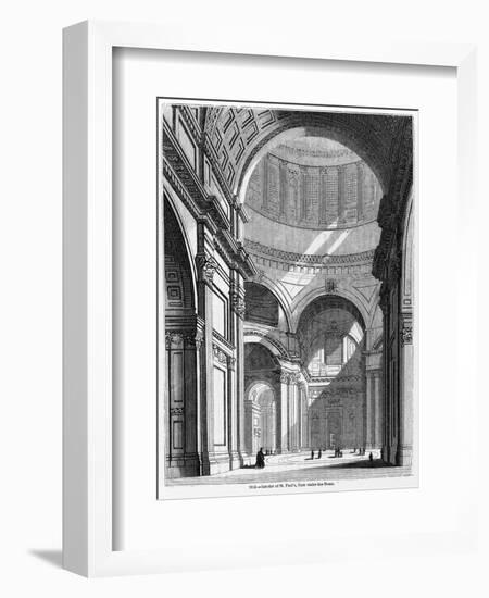 St. Paul's Cathedral, Historical Artwork-Middle Temple Library-Framed Photographic Print