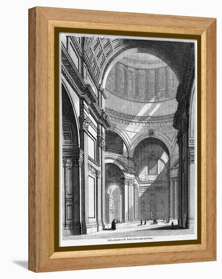 St. Paul's Cathedral, Historical Artwork-Middle Temple Library-Framed Premier Image Canvas