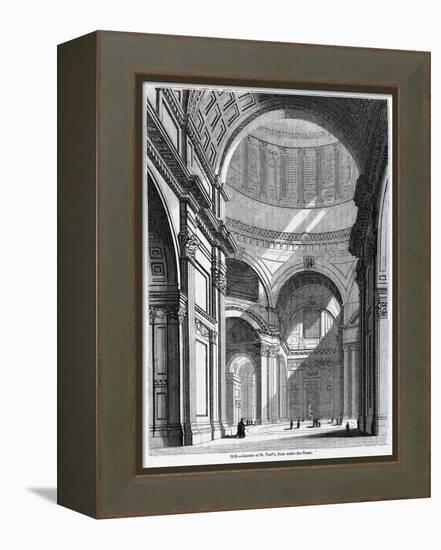 St. Paul's Cathedral, Historical Artwork-Middle Temple Library-Framed Premier Image Canvas