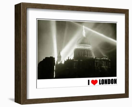 St Paul's Cathedral, I Love London-null-Framed Art Print