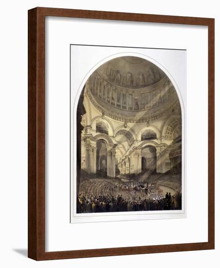 St Paul's Cathedral Interior, London, C1852-Andrew Maclure-Framed Giclee Print