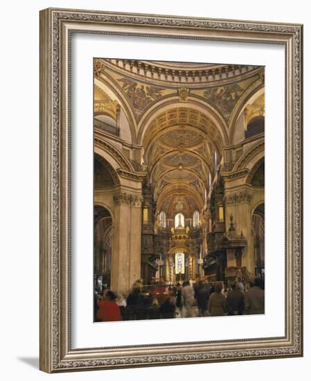 St. Paul's Cathedral Interior, London, England, United Kingdom, Europe-Nigel Blythe-Framed Photographic Print