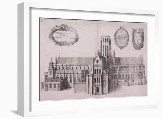 St Paul's Cathedral, London, 1656-Wenceslaus Hollar-Framed Giclee Print