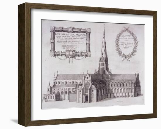 St Paul's Cathedral, London, 1657-Wenceslaus Hollar-Framed Giclee Print