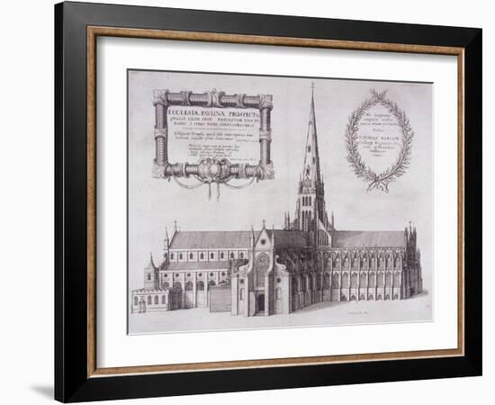 St Paul's Cathedral, London, 1657-Wenceslaus Hollar-Framed Giclee Print