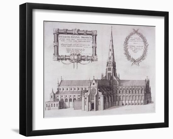 St Paul's Cathedral, London, 1657-Wenceslaus Hollar-Framed Giclee Print