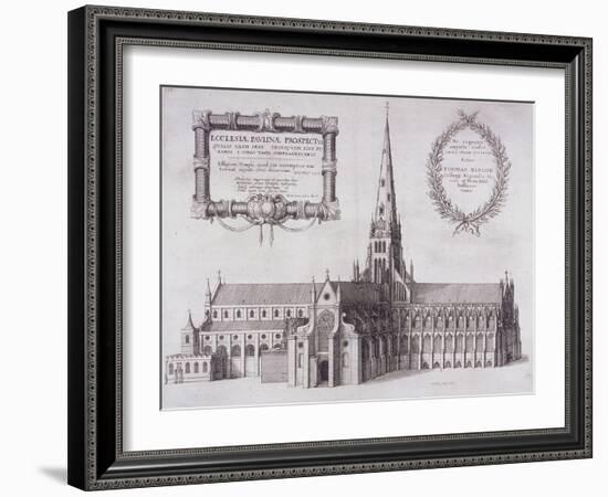 St Paul's Cathedral, London, 1657-Wenceslaus Hollar-Framed Giclee Print