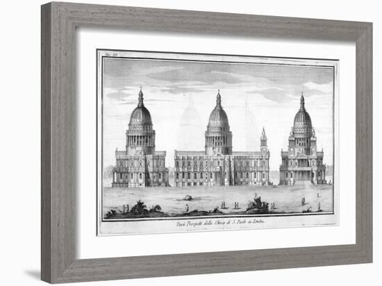 St Paul's Cathedral, London, 1742-null-Framed Giclee Print