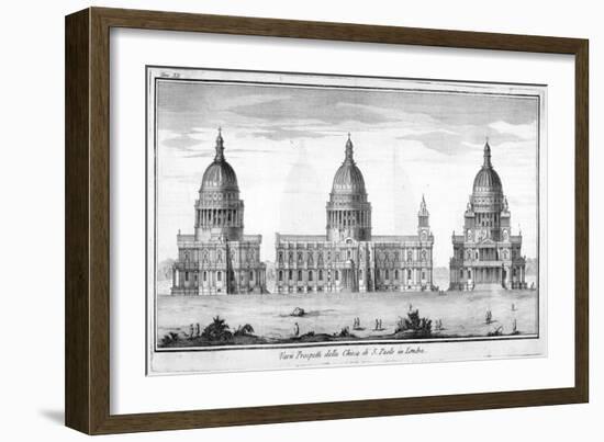 St Paul's Cathedral, London, 1742-null-Framed Giclee Print