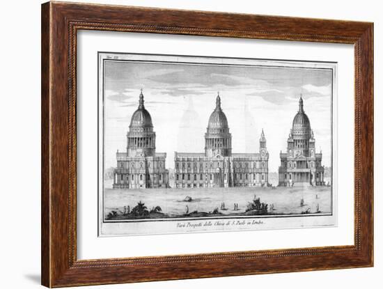 St Paul's Cathedral, London, 1742-null-Framed Giclee Print