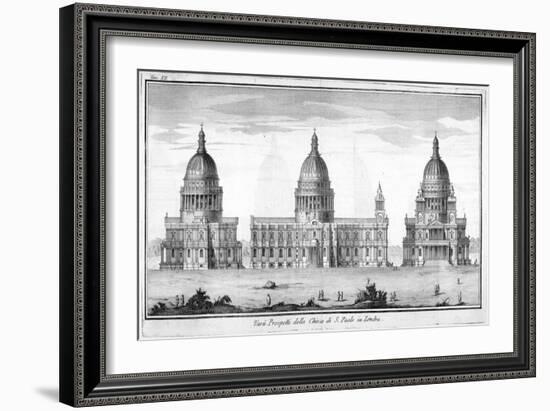 St Paul's Cathedral, London, 1742-null-Framed Giclee Print