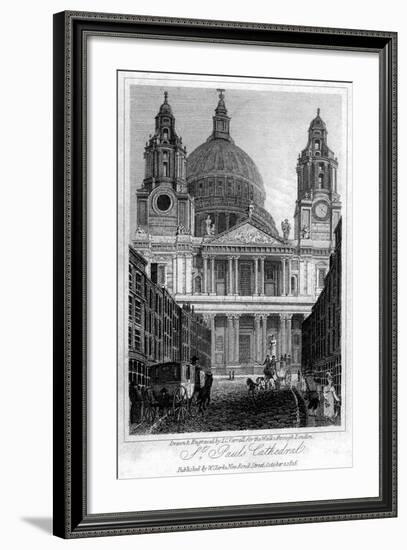 St Paul's Cathedral, London, 1816-JC Varrall-Framed Giclee Print