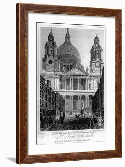 St Paul's Cathedral, London, 1816-JC Varrall-Framed Giclee Print