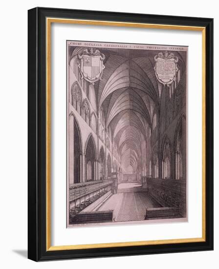 St Paul's Cathedral, London, C1658-Wenceslaus Hollar-Framed Giclee Print