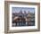 St Paul's Cathedral, London, is seen from across River Thames at dusk-Charles Bowman-Framed Photographic Print