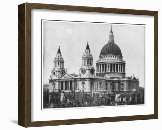 St Paul's Cathedral, London, Late 19th Century-John L Stoddard-Framed Giclee Print