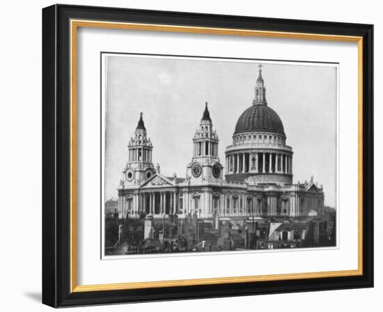 St Paul's Cathedral, London, Late 19th Century-John L Stoddard-Framed Giclee Print