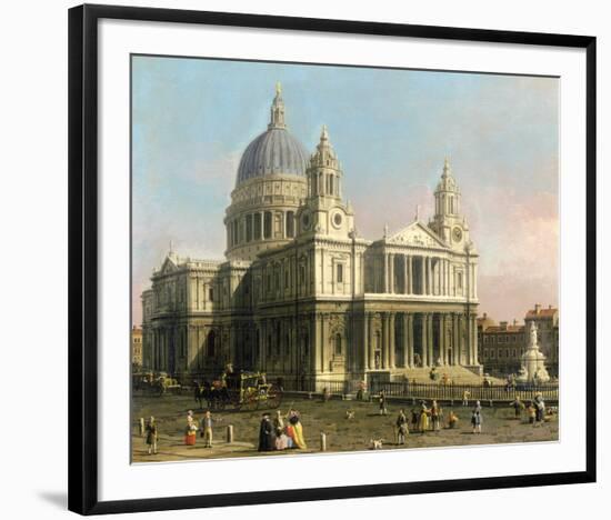 St Paul's Cathedral-Antonio Canaletto-Framed Premium Giclee Print