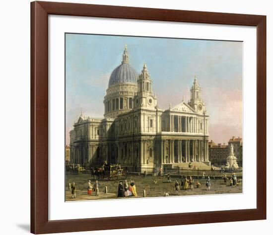 St Paul's Cathedral-Antonio Canaletto-Framed Premium Giclee Print