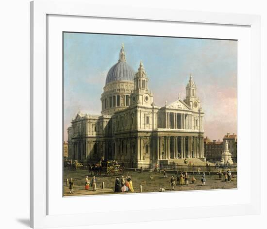 St Paul's Cathedral-Antonio Canaletto-Framed Premium Giclee Print