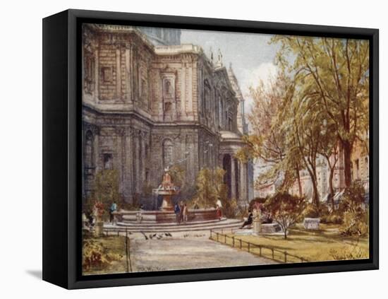 St. Paul's Churchyard-John Fulleylove-Framed Premier Image Canvas