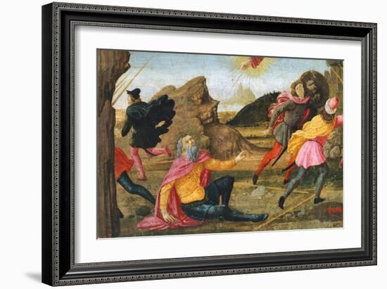 St Paul's Conversion, Detail from Predella of Sacred Conversation-Domenico Ghirlandaio-Framed Giclee Print